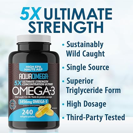 5x Ultimate Strength High EPA with DHA Omega-3 Supplements with Vitamin D - Image 2