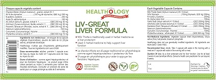 Healthology Liv-Great Liver Formula - 60 Capsules - Image 3