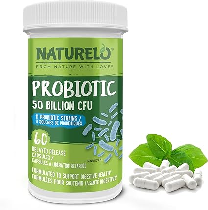 NATURELO Probiotic Supplement - 50 Billion CFU