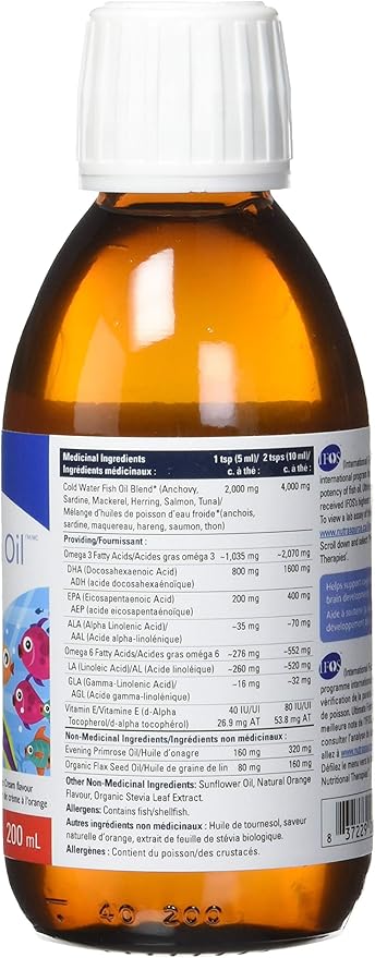 Progressive Nutritional Therapies® Kids Ultimate Fish Oil - Orange Cream - 200mL - Image 2