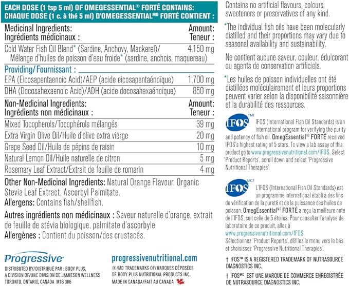 Progressive Nutritional Therapies® Omeg Essential Fish Oil - Natural Orange - 200mL - Image 2