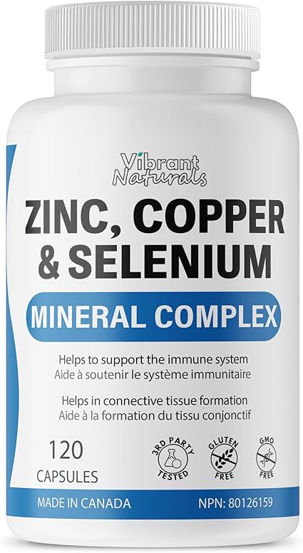 Zinc, Copper, and Selenium Supplement – Immune & Antioxidant Support